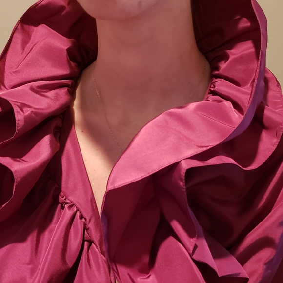 Vintage Taffeta blouse. Size 10 - Picture 5 of 6